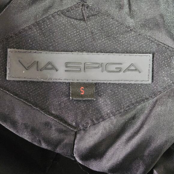 Via Spiga Black Belted Trench Coat Size Small - Picture 3 of 4